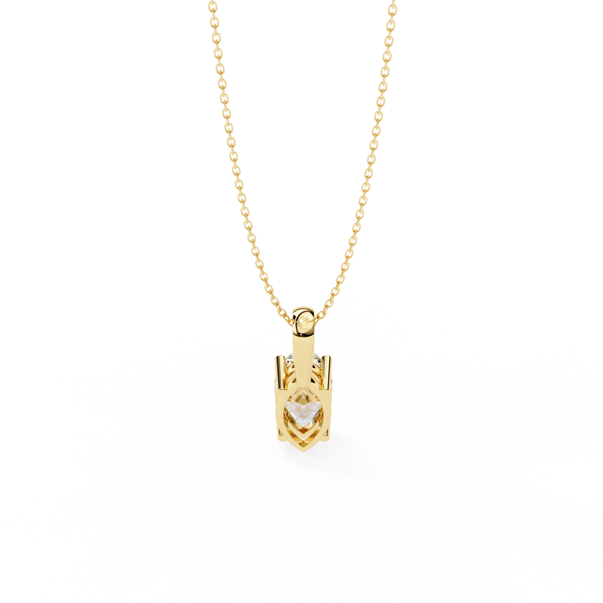 Solitairekart 0.93ct  Marquise-Cut Natural Diamond Solitaire Pendant-H Color, VS1 Clarity